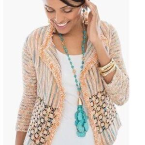 Chico's Multicolor Cardigan Blazer, size 2